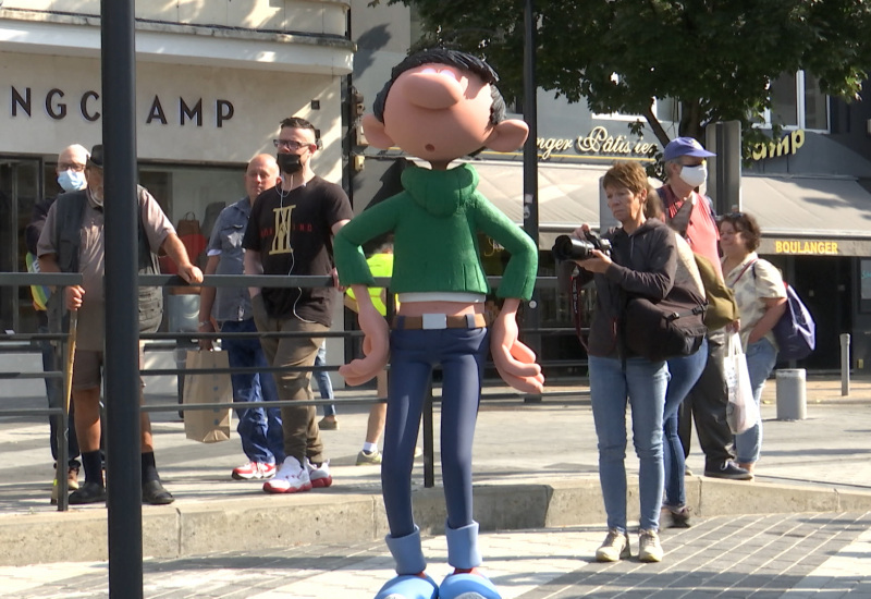 Gaston Lagaffe est de retour à Charleroi, sur la place Verte ! 