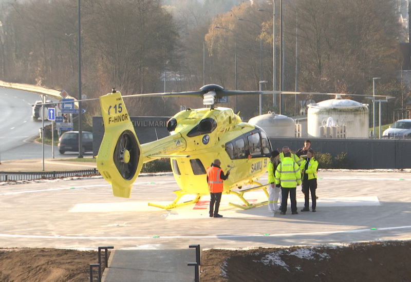 Un héliport inauguré à l’hôpital Marie Curie de Lodelinsart