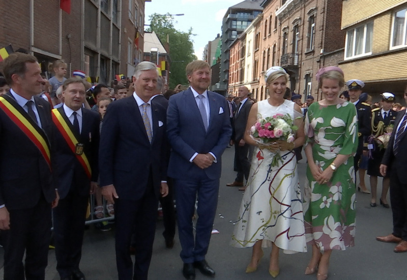 Visite royale à Charleroi : bain de foule pour les souverains belges et néerlandais 