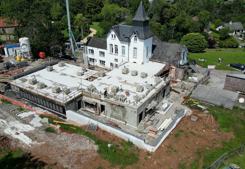 Thuin: visite de chantier du centre de postcure L'Espérance qui va doubler sa superficie 