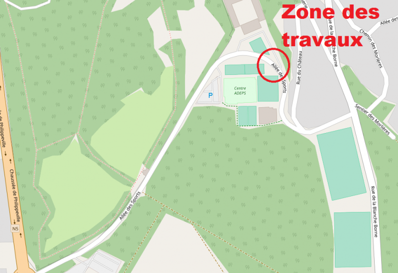 Gerpinnes: travaux à l’Allée des Sports dès le 10 août 