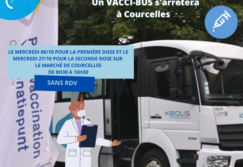 Courcelles: une antenne de vaccination mobile sur le marché 
