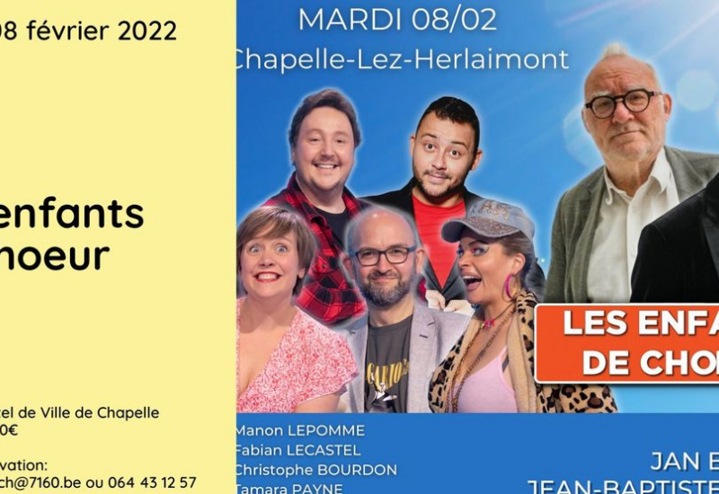 Jean-Baptiste Guegan et Jan Bucquoy seront les invités des "Enfants de Choeur" à Chapelle-lez-Herlaimont