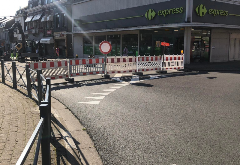 Courcelles: travaux à la place du Trieu jusqu’au 8 juillet 