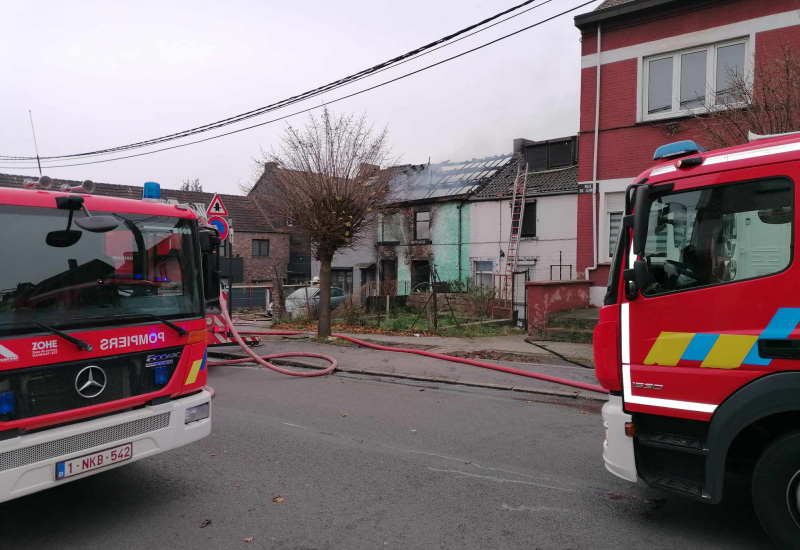 Incendie dans une maison du quartier de la Docherie à Marchienne-au-Pont