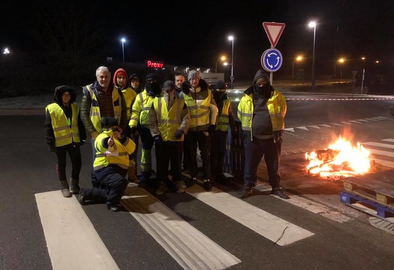 Thuin: blocage du zoning par les gilets jaunes