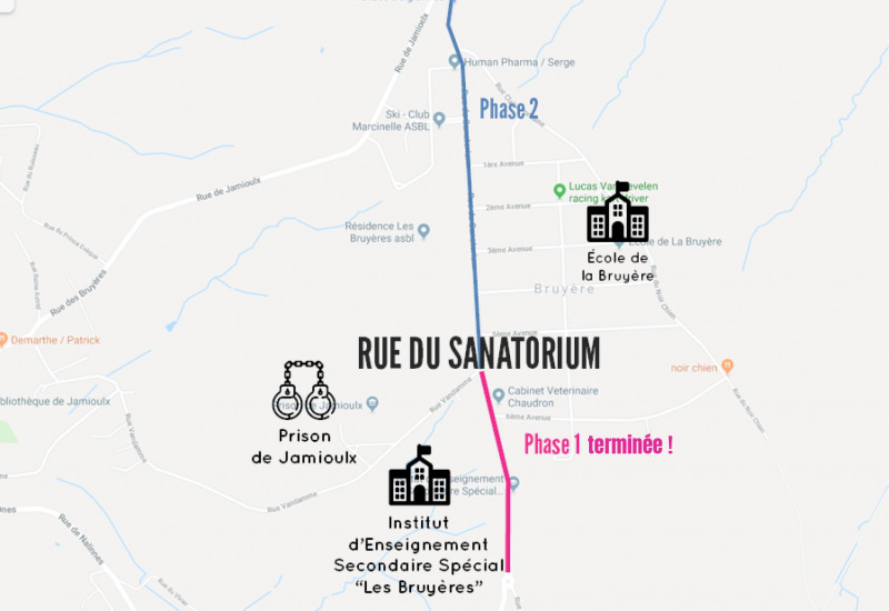 Marcinelle: la rénovation de la rue du Sanatorium va se poursuivre 