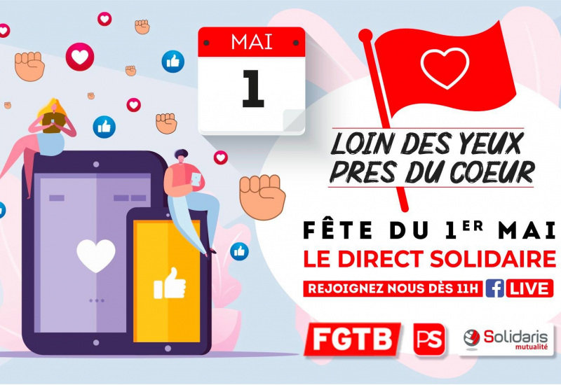 Le 1er mai en mode confiné pour le PS, Solidaris et la FGTB (vidéo)