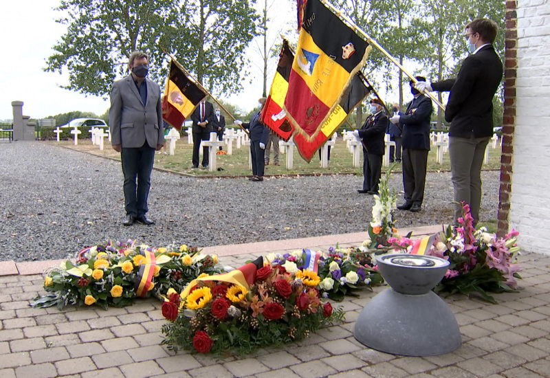 Aiseau-Presles : un hommage en petit comité au cimetière français de la Belle Motte