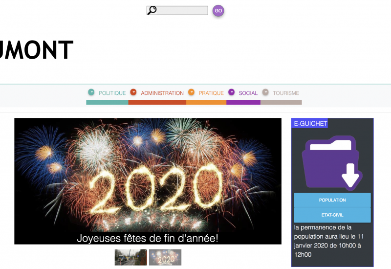 Beaumont: lifting pour le site web 