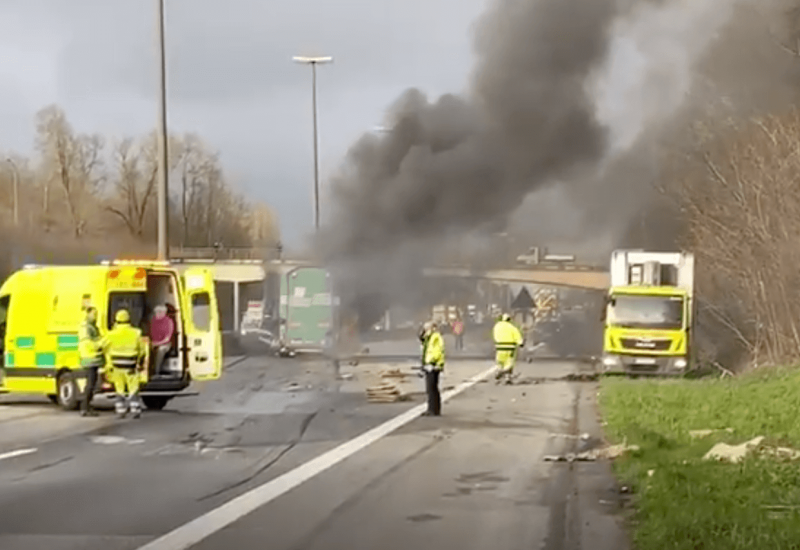 Pagaille totale sur la E42 à hauteur de Courcelles