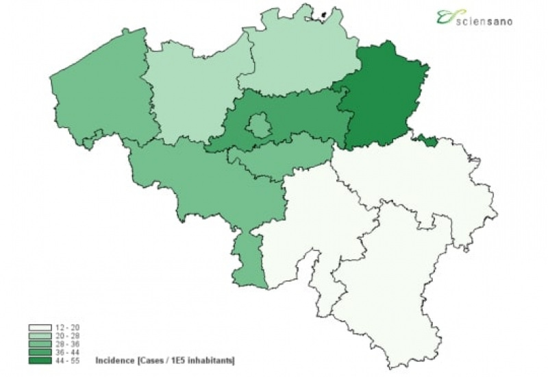 Le Hainaut reste la province la plus touchée en Wallonie