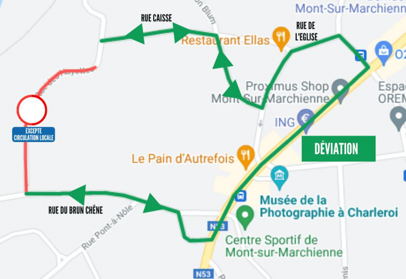 Mont-sur-Marchienne: travaux rue des Hayettes