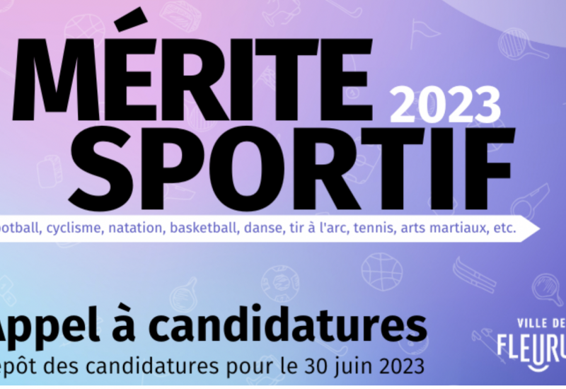 Fleurus: Appel à candidatures pour le "Mérité Sportif 2023"