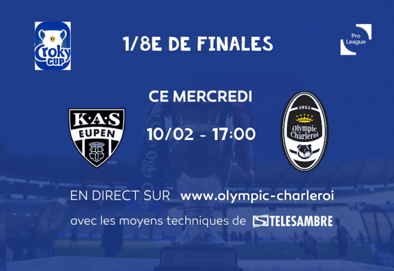 Crocky Cup: Eupen-Olympic en direct sur le site des Dogues