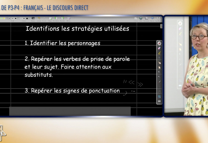 Une éducation presque parfaite presqu'à l'école: Le discours direct