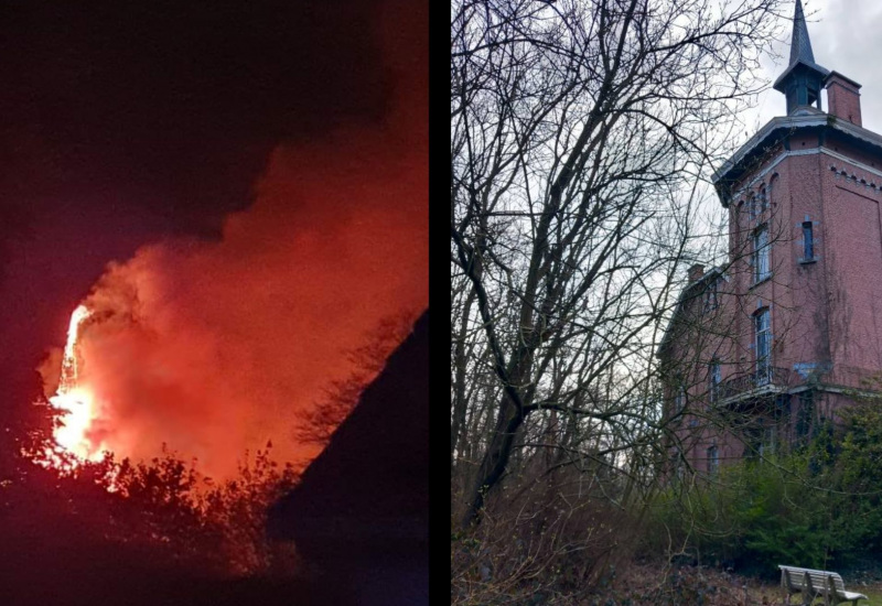 Jumet : Le château Baudoux est parti en fumée cette nuit 