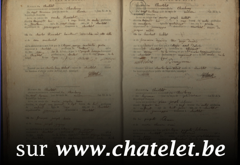 Châtelet: Les anciens registres paroissiaux et de l'état civil consultables en ligne !