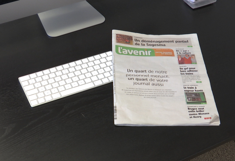 Le journal "L'Avenir" amputé du quart de son contenu