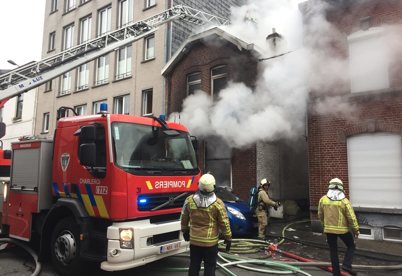 Gros incendie à la rue Neuve à Montignies-sur-Sambre