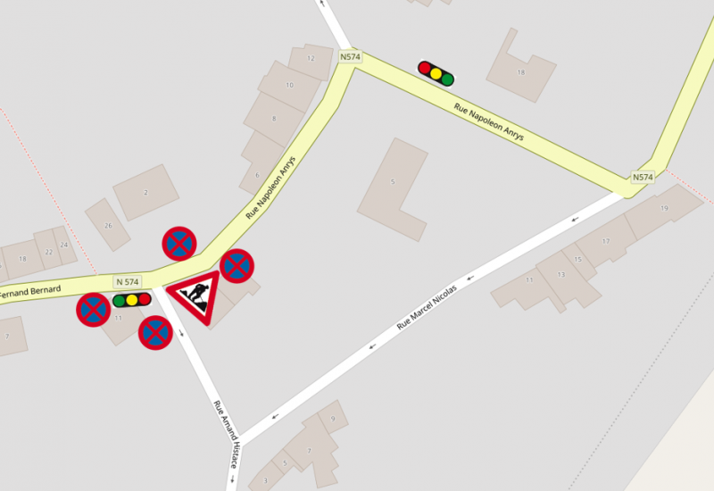 Gerpinnes: mesure de circulation temporaire