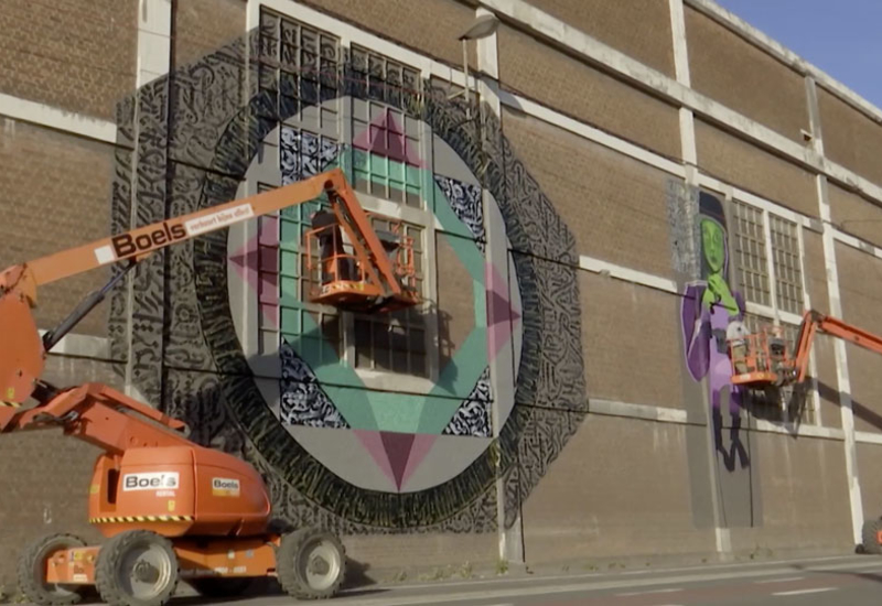 Charleroi: la façade de Carsid accueille une fresque géante 