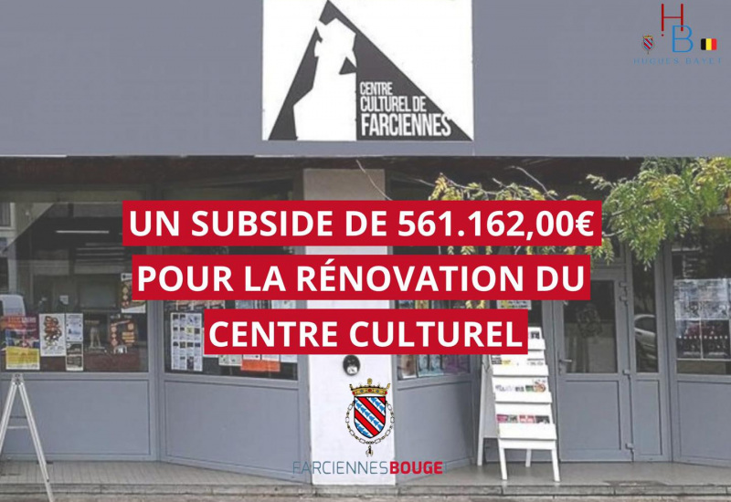 Le Centre culturel de Farciennes va être rénové ! 