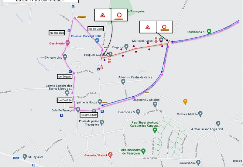 Courcelles : Les travaux à la rue du Corbeau commencent lundi 
