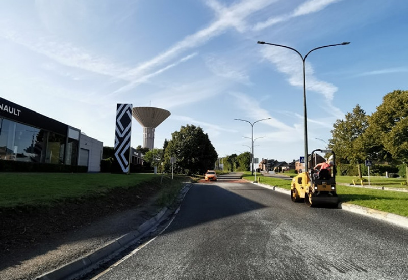 Fleurus : le rond point du Vieux-campinaire bientôt rendu à la circulaiton