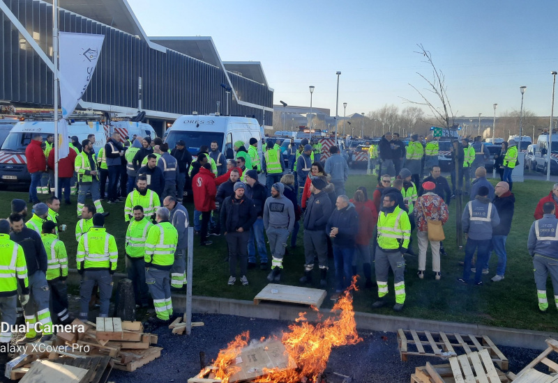 Action des agents techniques d’Ores à Gosselies : ils réclament une revalorisation salariale 