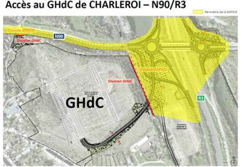 Modifications des conditions de circulation aux abords du futur Grand Hôpital de Charleroi