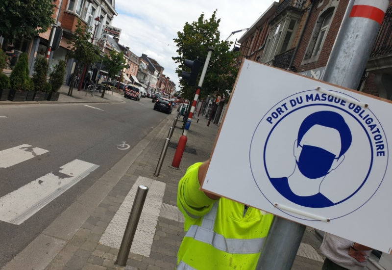 Prolongation de l'obligation du port du masque jusqu'au 30 septembre à Courcelles