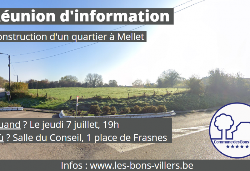 Les Bons Villers : Réunion citoyenne sur la construction d’un quartier à Mellet