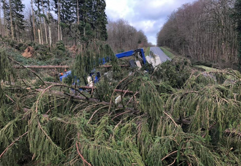 LaN53  Sautin-Rance coupée toute la journée suite à la tempête