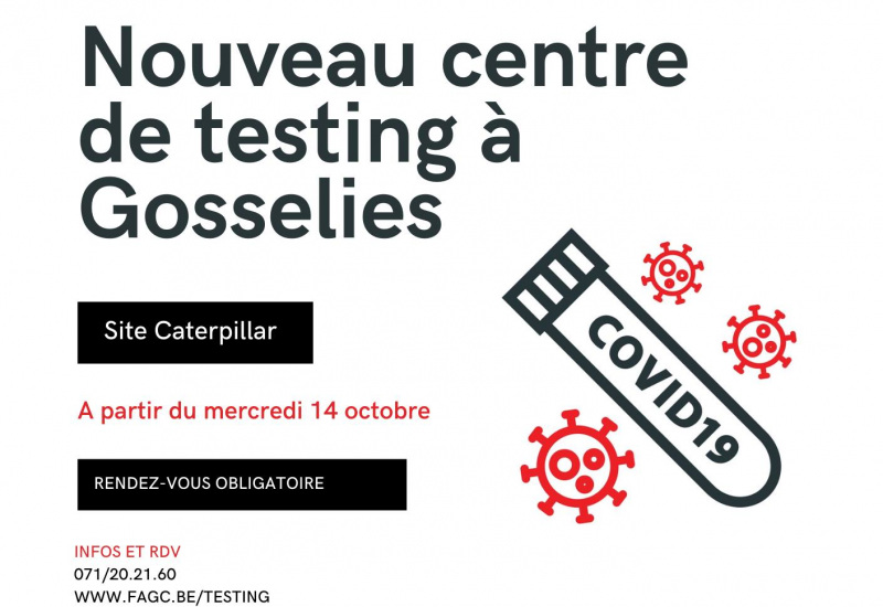 Covid : nouveau centre de testing sur le site de Caterpillar