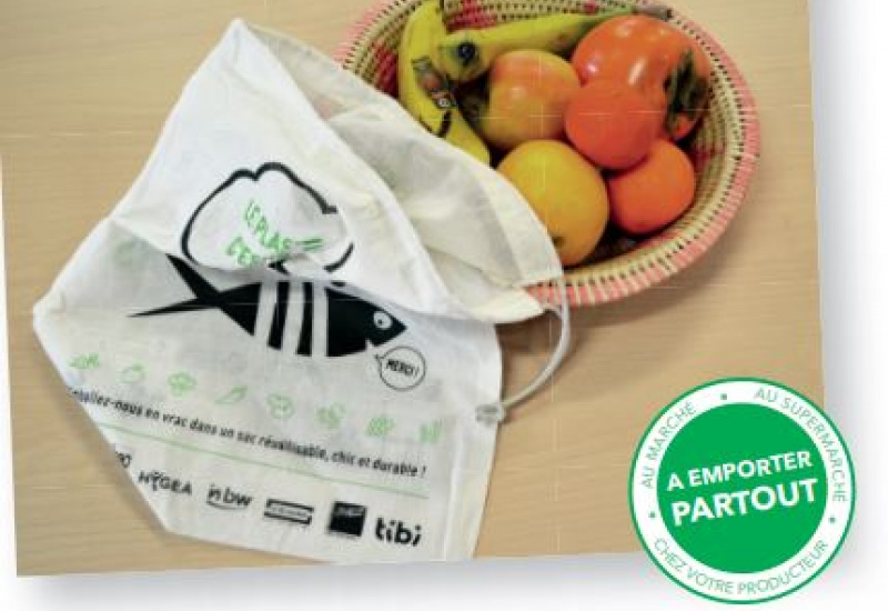 Fontaine-l’-Evêque: Tibi distribue des sacs réutilisables au Marché  