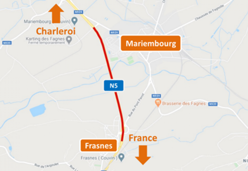 N5/E420 : 3e phase des travaux pour le contournement autoroutier de Couvin