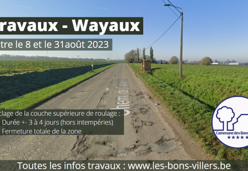 Les Bons Villers : des travaux à Wayaux