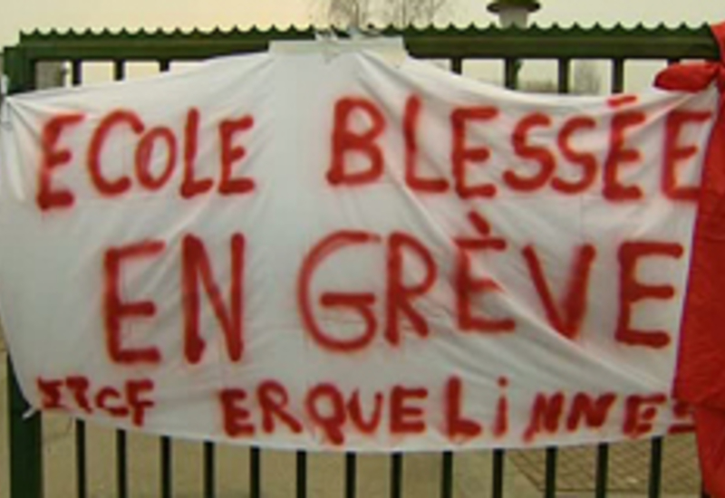 21/01/11 : Grève à l'ITCF d'Erquelinnes