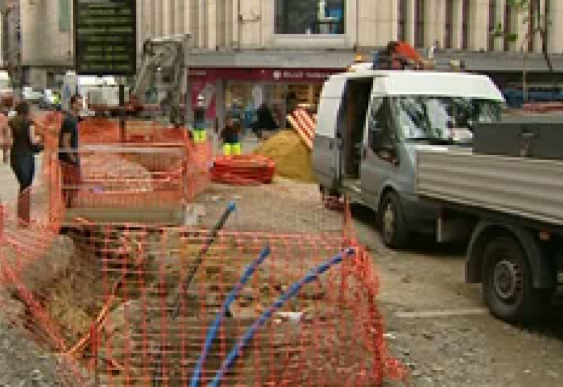 16/08/11 : Commerçants et travaux à Charleroi