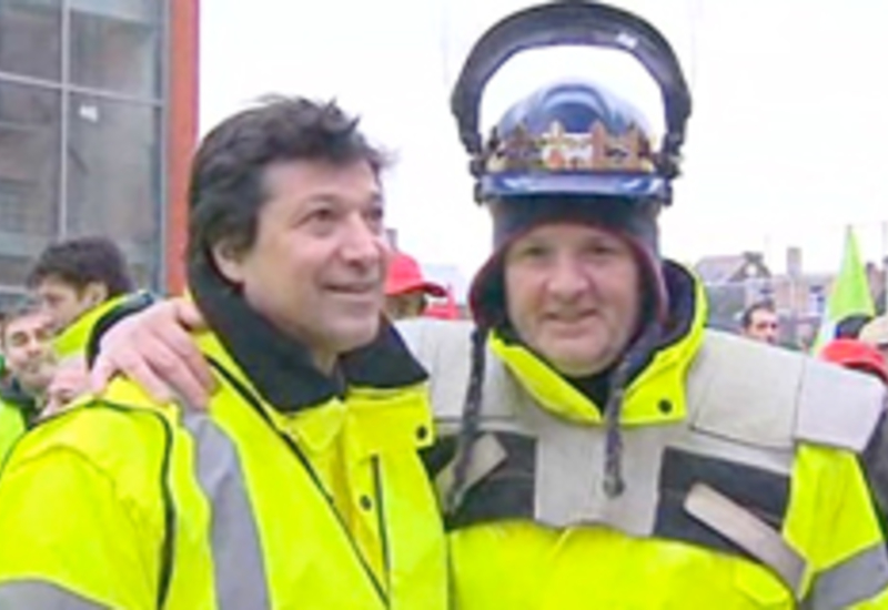19/02/14 : Les travailleurs du secteur verrier à Namur